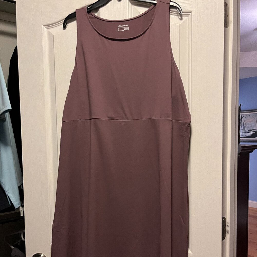 NWOT Eddie Bauer Women's Aster Sleeveless Empire-Waist Dress Size XXL Mauve
